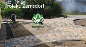 Detailansicht Pflasterung mit Gefälle in Zernsdorf